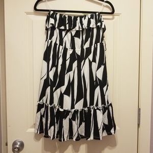 Forever21 strapless black and white dress